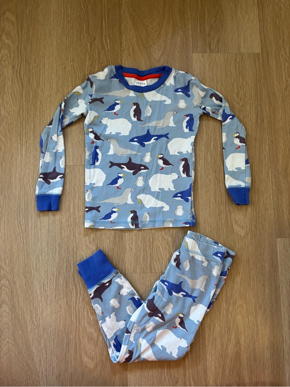 Children's Arctic Animal Blue Pajama Set - Brand: mini Boden